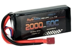 PHB2S200050CDNS 2000mAh 7.4V 50C 2S LiPo Battery w/ Hardwired T-Plug