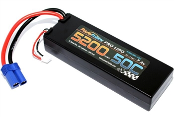 PHB2S520050CEC5HCS 5200mAh 7.4V 2S 50C LiPo Battery with Hardwired EC5