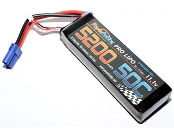 PHB3S520050CEC5HCS 5200mAh 11.1V 3S 50C LiPo Battery with Hardwired EC5