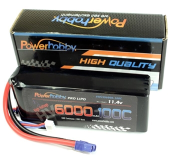 PHB3S6000100CEC5HV 3S 11.1V 6000MAH 100C HV W/ EC5