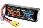 PHB3S760075CXT90 7600mAh 11.1V 3S 75C LiPo Battery with Hardired XT90