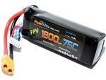 PHB4S180075CXT60 1800mAh 14.8V 4S 75C LiPo Battery with Hardwired XT60