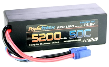 PHB4S520050CEC5HCS 5200mAh 14.8V 4S 50C LiPo Battery with Hardwired EC5