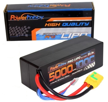 PHB6S5000100CXT90HCS 6S 22.2V 5000MAH 100C W XT90 Hard Case