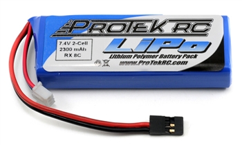 PTK5196 2S 7.4V 2300mAh LiPo Flat Receiver Battery Pack