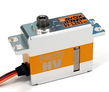 SAVSV1261MG Mini Hi Torque High Voltage Digital Servo 0.095sec / 277oz @ 7.4V