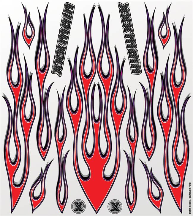 xxx main Scarlet Fire (Flames) Large Decal
