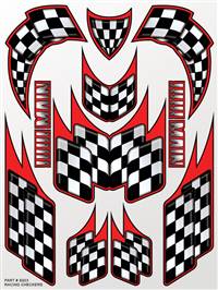 xxx main Racing Checkers Sticker Sheet