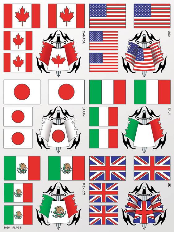xxx main Flags Sticker Sheet