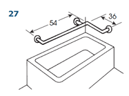 Tub Grab Bar - 54"(H) x 36"(H)