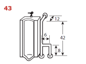 Urinal Straddle Grab Bar- Wall to Floor Support