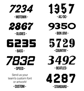 Custom Bumper Numbers (1 Set)