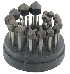 22 Piece Stone Setting Carbon Steel Bur Set