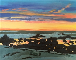 MONTEREY SUNSET---STUDIO CLOSEOUT $50