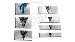 Mother of Pearl Fret Markers with Abalone Highlight