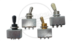 Silver Bodied Short 3 way Toggle Pickup Selector Switch