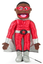 Black Superhero Boy - FullBody Puppet