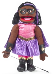 Black Superhero Girl - Full Body Puppet