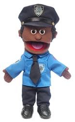 Black Policeman Hand Puppet