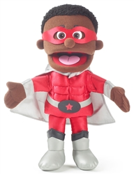 Black Superhero Boy Hand Puppet