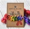 Gentle Island Knits Stitch Markers: Rainbow Balloon Puppy