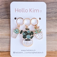 Hello Kim Stitch Markers: Cactus