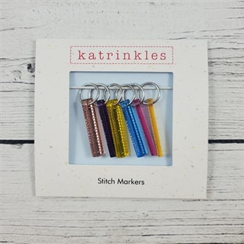 Katrinkles Ruler Stitch Marker Set/ Ring/ Acrylic