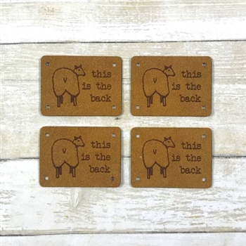 Katrinkles Faux Suede "Backside" tags, card of 4