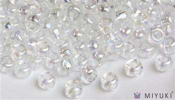 Miyuki 6/0 Glass Beads 250 Transparent Crystal AB 30gr