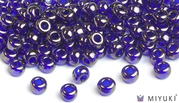 Miyuki 6/0 Glass Beads 308 Cobalt Blue Gold Luster 30gr