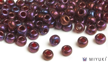 Miyuki 6/0 Glass Beads 313 Cranberry Gold Luster 30gr