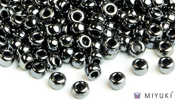 Miyuki 6/0 Glass Beads 464 Opaque Luster Black 30gr