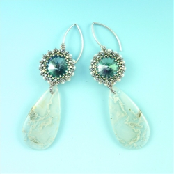 Moss Agate Drop Earrings