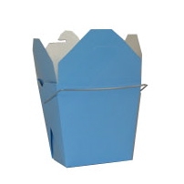Sky Blue Colored Chinese Takeout Boxes in 3 great sizes perfect for favors.