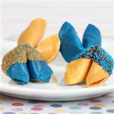 Choose your fortune cookie flavor, chocolate dipping and write your own custom forutnes.