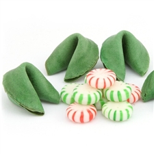 Mint flavored fortune cookies freshen your breath and bring the sweet flavor of the holiday spirit any time of year. Gourmet fortune cookies come with your custom sayings inside and individually wrapped.