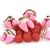 Raspberry flavored fortune cookies chocolate covered with pink ribbon sprinkles for breast cancer awareness