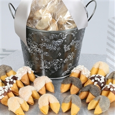 Share good fortune all Hanukkah and holiday season long with these vanilla fortune cookies dipped and decorated for the frosty air.