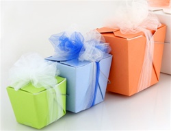 Colored Chinese Take Out Boxes in 3 Great Sizes, Perfect for Wedding Favors