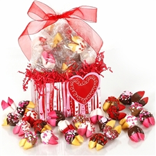 A Whole Lotta Lovin in chocolate covered fortune cookies is the perfect valentine's day gift for your sweetheart.