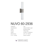 Nuvo Lighting 60-2936 Link 2-Light (Vertical) Tube Wall Sconce with White Glass