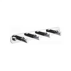 Aqua Rondo by KubeBath Robe Hook With 4 Hooks - Chrome