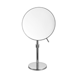 Aqua Rondo by KubeBath Magnifying Mirror With Adjustable Height - Chrome