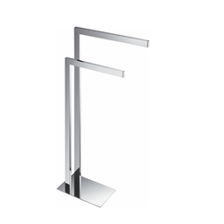 Aqua Piazza by KubeBath Free Standing Towel Rack  - Chrome