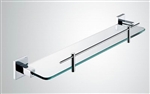 Aqua PIAZZA Glass Shelf - Chrome