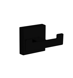 Aqua PLATO Double Robe Hook - Polished Black