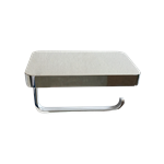 Aqua PLATO Toilet Paper Holder With Shelf - Chrome