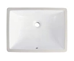 Kube 16" White Ceramic Rectangular Undermount Sink