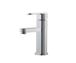 Aqua Roundo Single Hole Mount Bathroom Vanity Faucet - Chrome