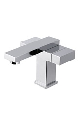 Aqua Quadro Dual Lever Bathroom Vanity Faucet - Chrome